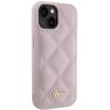 Guess GUHCP15SPSQSQSP iPhone 15 / 14 / 13 6.1 różowy/pink hardcase Quilted Metal Logo